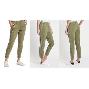 L' AGENCE Jem Skinny High Rise Trouser Racer Stripe Brigade Color Size 24